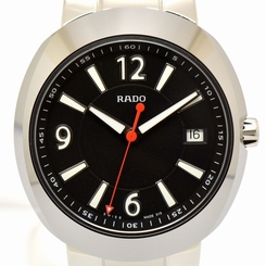 Auth RADO DIA STAR 15.0945.3 Quartz Tungsten Black Dial Men's Watch #4077