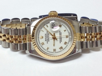 ROLEX ladys Datejust 18ct & Steel model , Box & Papers,