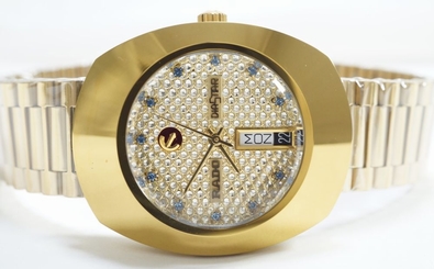USED RARE VINTAGE GENTS AUTOMATIC RADO DIASTAR DAY-DATE SWISS WRIST WATCH 001