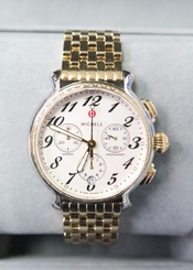 MICHELE Watch Fluette Two Tone Gold 84 Diamond Bracelet MW24A01C5966 NEW! 30413
