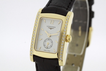 LONGINES Dolce Vita Ladies solid 18K Gold Diamonds SERVICED Warranty (2168)