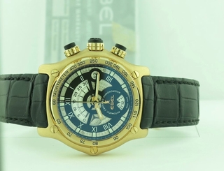  Ebel Men`s 1911 BTR139 Chrono 18K Rose Gold Watch LIMITED EDITION COMPLETE MINT