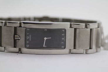 Movado Wrist Watch 84 C1 1481 Eliptica Stainless Steel Gray Dial Quartz Swiss