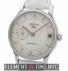  Zenith Elite Ultra Slim Stainless Steel Diamond Bezel 33mm 16.1025.680/80 NOS