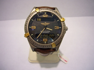 Breitling Aero Titanium Two Tone Multifunction digital analog F56061