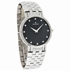 New Mens authentic 0606237 Movado Faceto factory Diamond SwissQuartz 38mm Watch