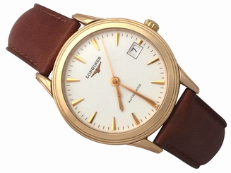 Longines Flagship 18ct Rose Gold Gents Watch - Vintage Circa 1990