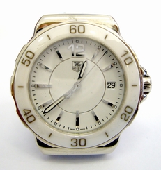 Tag Heuer Ladies WAH1211"Formula 1" Stainless Steel White Ceramic Watch