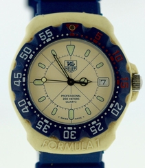 EXCLNT VINTAGE COND MENS TAG HEUER FORMULA ONE VINTAGE 387.513/1 QUARTZ 36MM