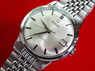 VINTAGE CIRCA 1959, MEN'S OMEGA GENEVE MANUAL WINDING DATE SILVER DIAL EXCELLE