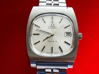 CIRCA 1973 MEN'S OMEGA GENEVE AUTO SERVICED SILVER DIAL 100% ORIGINAL