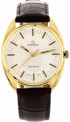 Men's Vintage Omega Geneve 18K Yellow Gold Watch