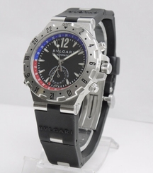 Bulgari Bvlgari Diagono Professional GMT Scuba Ref GMT40S 3Timezones 40mm SSteel