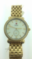 MICHELE GRACILE YELLOW GOLD DIAMOND MOP FACE MW26A01B0046/ MS18FO246710