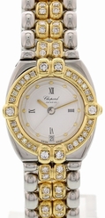 Ladies Chopard GSTAAD 18K YG & S/S & Diamonds 32/8112