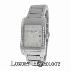  Authentic Ladies Baume & Mercier Hampton MOA10051 65725 Diamond Quartz Watch
