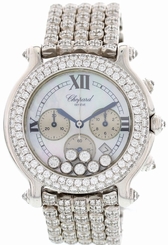 Ladies Chopard Happy Sport Stainless Steel and Diamond Watch