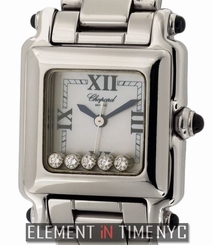 Chopard Happy Sport Classic Square Steel 23mm 5 Floating Diamonds 278993-3006