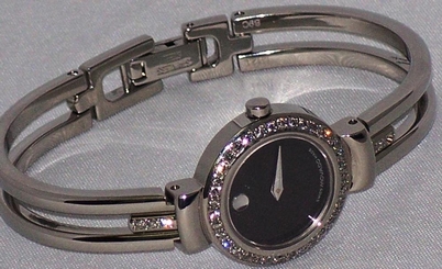 New womens Ladies Movado Harmony 0604428 0.50ct.aprx.custom set Diamond Watch.