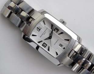 BAUME & MERCIER 65480 HAMPTON MILLEIS AUTOMATIC STAINLESS STEEL WATCH