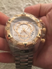Invicta Reserve Excursion/Touring Ed Silver Tone SS Silver Dial Watch #1877 NIB