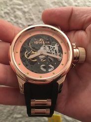 Invicta Russian Diver Mechanical Rose Tone S.S. Black Dial Watch #80120 NIB