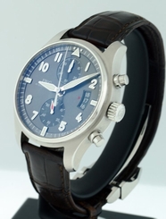 IWC Pilot's Spitfire Chronograph Stainless Steel Gray Dial Men's 43mm watch.