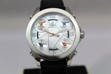 JACOB & CO FIVE TIME ZONE AUTHENTIC UNISEX 40MM JCM14 BRAND NEW STAINLESS STEEL