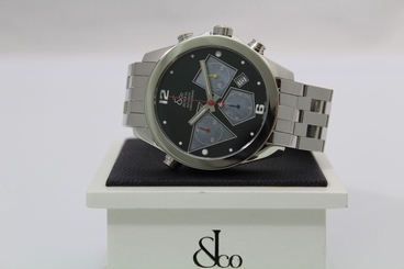 JACOB & CO AUTOMATIC CHRONOGRAPH STAINLESS STEEL WATCH WITH BRACELET 40MM ACM12