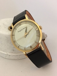 Rare Vintage Men's Jaeger-LeCoultre 36mm 18k Yellow Gold Arabic Dial Swiss Made