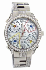 Jacob & Co. JC-M28 Swiss Made Five Time Zone 40MM 2ct Diamond Watch