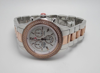 MICHELE MW17A01D2025 JETWAY WOMENS TWO TONED DIAMOND CHRONOGRAPH WATCH 99945438573