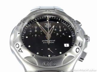 TAG Heuer Kirium Chronograph Black CL1110-0 Stainless Steel Bracelet 40mm Chrono