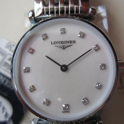 LONGINES LA GRANDE WOMEN'S WATCH SAPPHIRE DIAMOND ALL S/S ORIGINAL L42094876 NEW