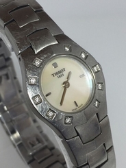 Tissot 1853 L521 Diamond Bezel Mother of Pearl Dial Women's Swiss Watch (D209)