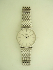 La Grande Classique De Longines SS White dial Mens Quartz Watch L47094 Box 33mm