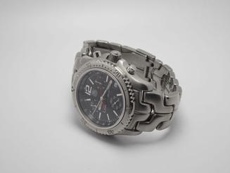 TAG HEUER CT1111-0 MENS LINK CHRONOGRAPH BLACK FACE WATCH