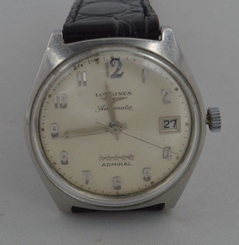 w354 LONGINES "5 STAR ADMIRAL" STAINLESS STEEL AUTOMAT. VINTAGE WRISTWATCH