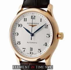 Longines Master 39mm 18k Rose Gold Silver Dial Automatic L2.628.8.78.3 Un-Worn