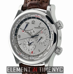 Jaeger-LeCoultre Master World Geographic 42mm Steel Silver Dial 152.84.20 B+P