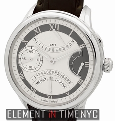 Maurice Lacroix Masterpiece Double Retrograde GMT Silver Dial 46mm MP7218 NIB