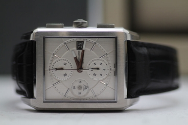 Maurice Lacroix Automatic Chronograph Mens Watch PT6187/97 w/ Box SS Leather