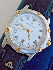 Mint Rare Maurice Lacroix Tiago SS/18K Solid Gold Quartz Swiss Watch 69705