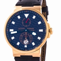 Men's Ulysse Nardin Maxi Marine 266-68 Limited Ed. 18K Gold Chronometer Watch