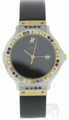 Ladies Hublot MDM 18K YG / SS / Diamonds /Sapphires 1391.2