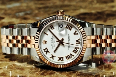 Rolex Midsize Datejust 18k Everose Gold / Steel 178271 Box Papers Never Worn