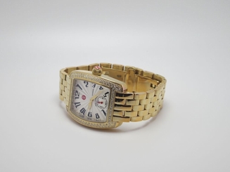 MICHELE MW02A01B1001 MINI URBAN WOMENS DIMAOND BEZEL GOLD WATCH