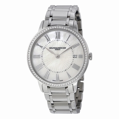  Baume and Mercier MOP Dial Diamond Stainless Steel Ladies Watch MOA10227