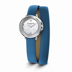 Baume & Mercier Petite Promesse Diamond Wraparound Leather Strap MOA10288