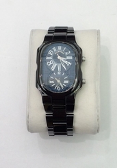 PHILIP STEIN SIGNATURE MEN'S LARGE CERAMIC WATCH MODEL 2CB-MB-CB RETAIL $1775
